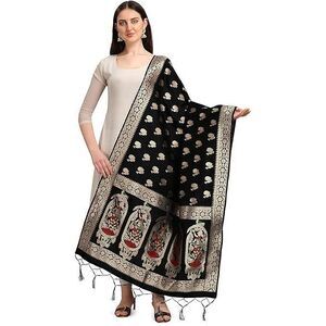 1359 Women's Woven Banarasi Silk Zari Dupatta/chunni, Width 1 Meter, Length